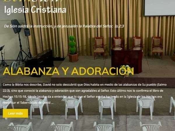 Página web y Live Streaming para Iglesia Bethsion